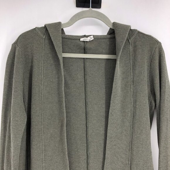 tentree Grey-Tinted Ivy Green TreeWaffle Knit Cardigan size XS - Picture 4 of 16
